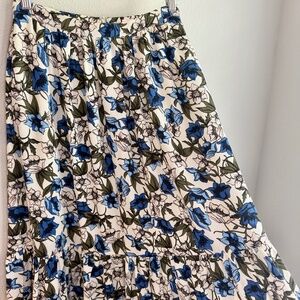 Floral Tiered Maxi Skirt